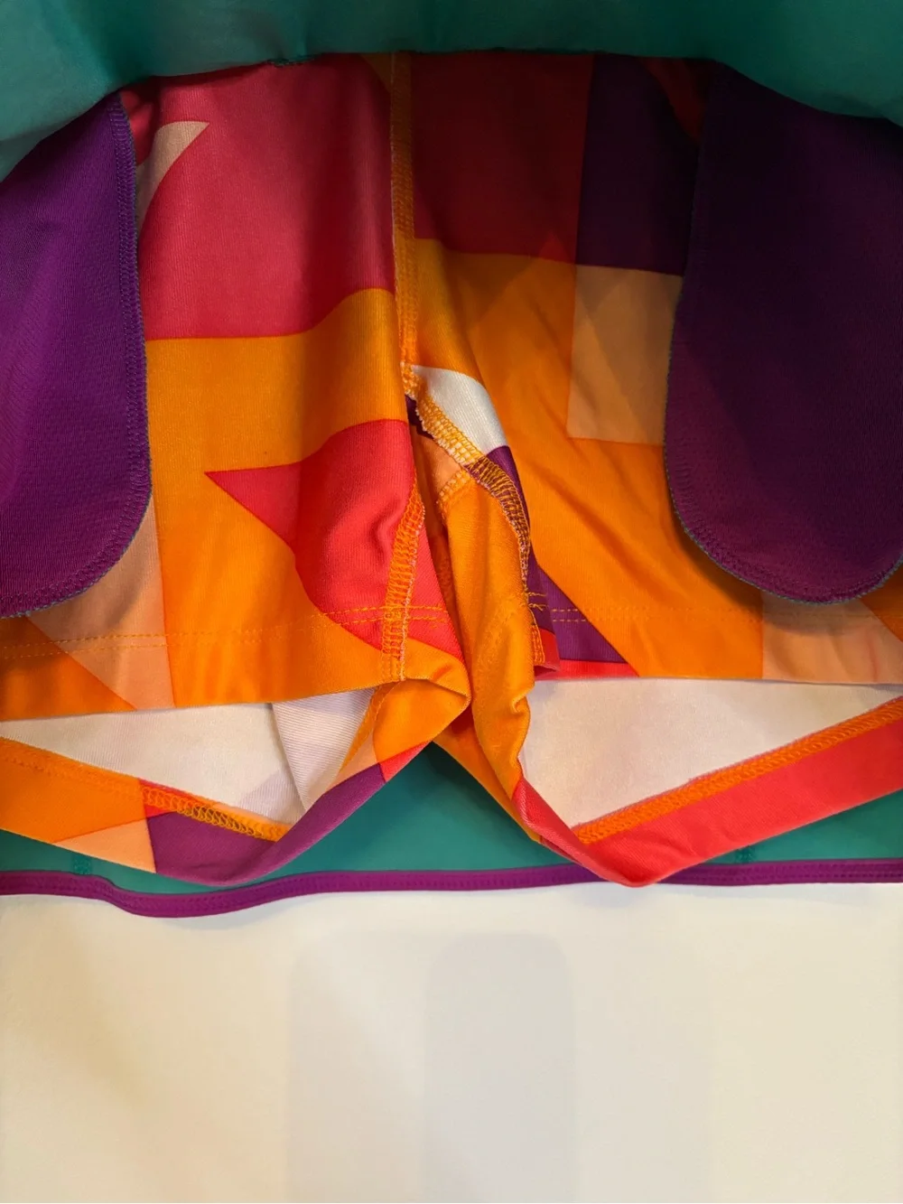 Nike Women's Teal Tennis Skirt with Purple Trim